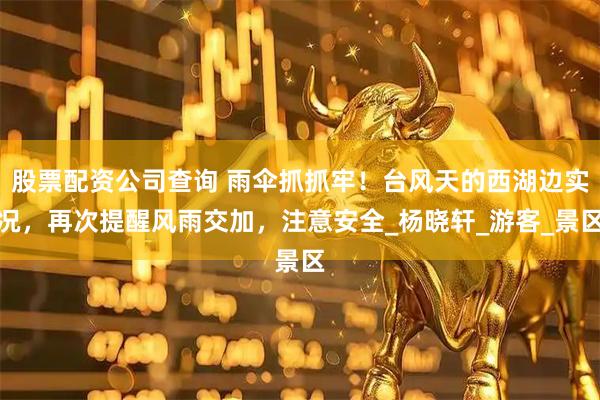 股票配资公司查询 雨伞抓抓牢！台风天的西湖边实况，再次提醒风雨交加，注意安全_杨晓轩_游客_景区